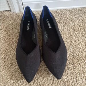 Rothy's The Point Women's Comfort Flat Shoes in Black size 8